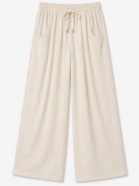 Women’s Drawstring Wide-Leg Pants - Cream